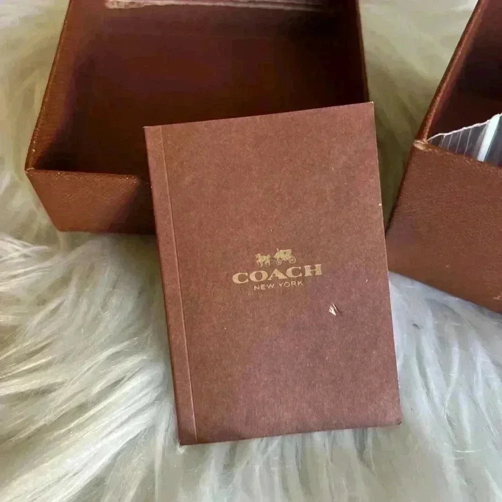 COACH BROWN WATCH GIFT BOX WITH WARRANTY/MANUAL BOOKLET